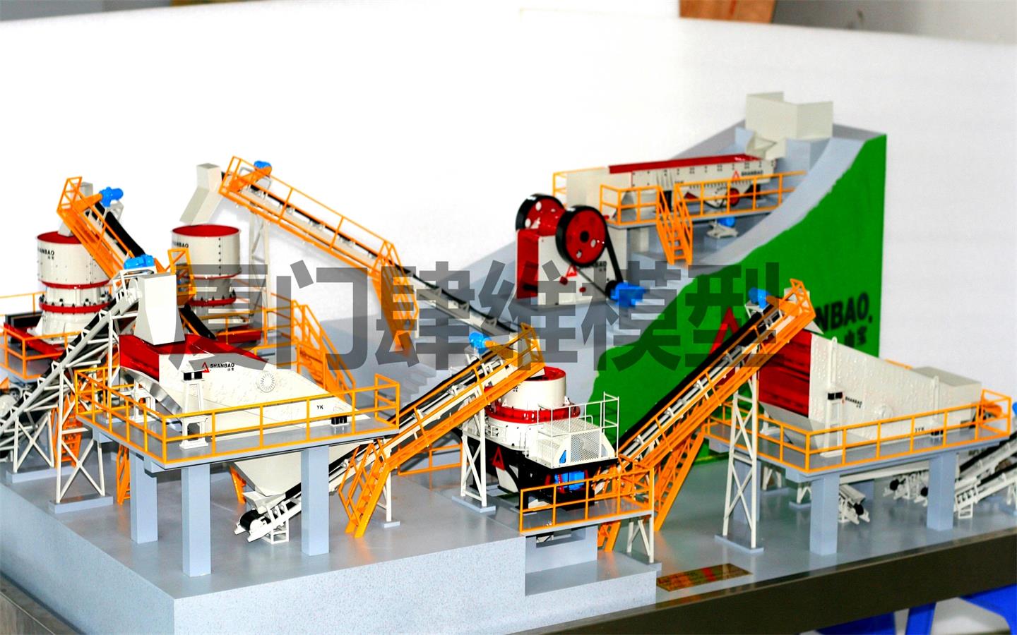 專業(yè)設(shè)計(jì)制作工業(yè)模型-礦山破碎機(jī)械沙盤(pán)